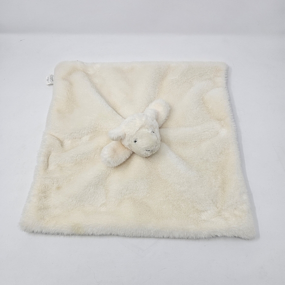 Mud Pie Lamb Lovey Sheep Plush Baby Woobie Security Blanket Fuzzy Furry Ivory - Picture 1 of 8